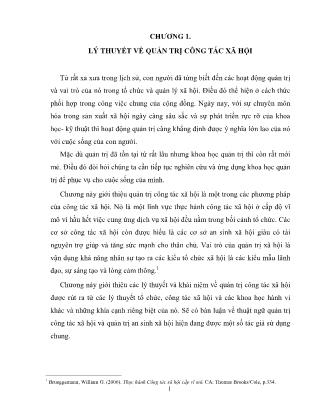 Giáo trình Quản trị công tác xã hội (Phần 1)