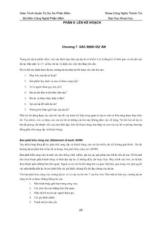 Giáo trình Quản trị dự án phần mềm (Phần 2)