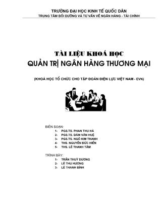 Giáo trình Quản trị ngân hàng thương mại (Phần 1)