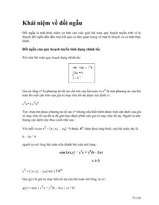Giáo trình Quy hoạch tuyến tính (Phần 2)
