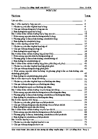 Giáo trình Sửa chữa và bảo dưỡng hệ thống truyền động
