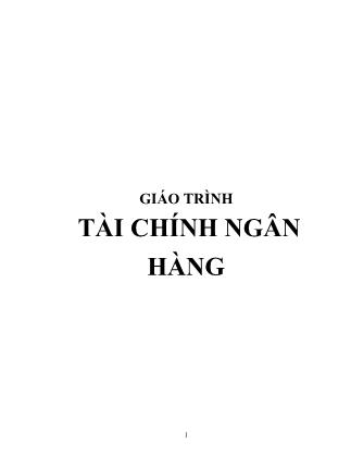 Giáo trình Tài chính ngân hàng (Bản đẹp)