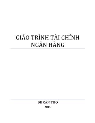 Giáo trình Tài chính ngân hàng (Phần 1)