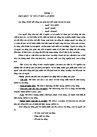 Giáo trình Tâm lý học lao động (Mới nhất)