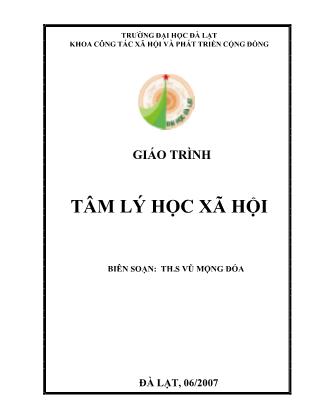 Giáo trình Tâm lý học xã hội - Vũ Mộng Đóa