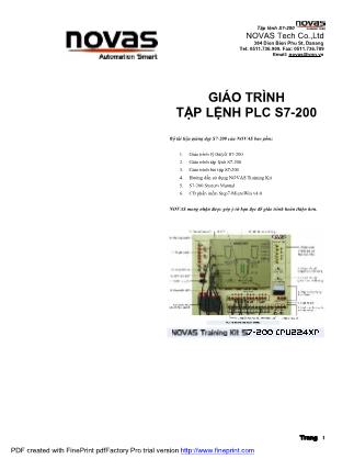 Giáo trình Tập lệnh PLC S7-200