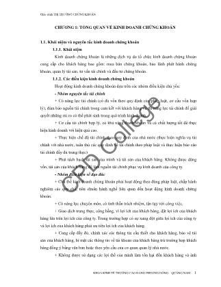 Giáo trình Thị trường chứng khoán (Phần 1)