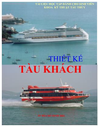 Giáo trình Thiết kế tàu khách