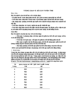 Giáo trình Thống kê cơ bản - Chương 16: Tương quan và hồi quy tuyến tính