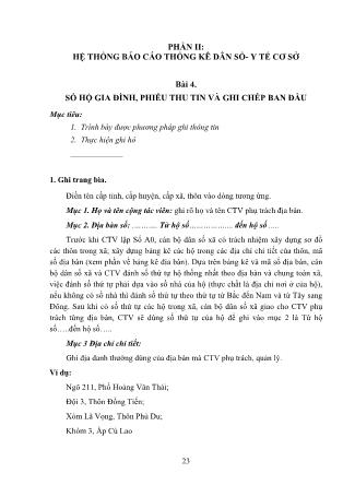 Giáo trình Thống kê dân số - Y tế (Phần 2)