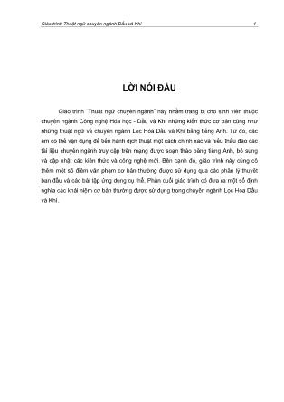 Giáo trình Thuật ngữ chuyên ngành dầu và khí