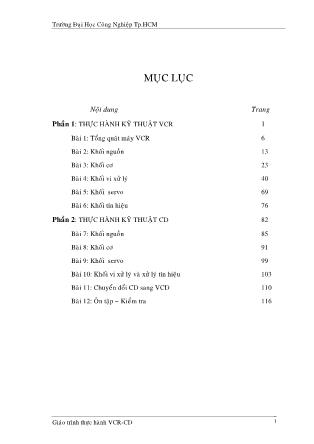 Giáo trình Thực hành VCR-CD (Phần 1)