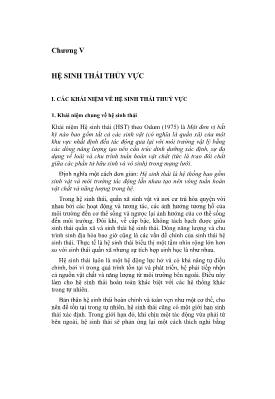 Giáo trình Thủy sinh học (Phần 2)