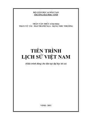 Giáo trình Tiến trình lịch sử Việt Nam (Phần 1)