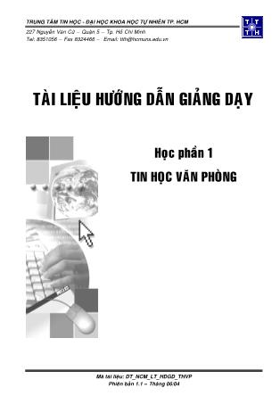 Giáo trình Tin học văn phòng (Mới nhất)