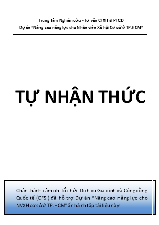 Giáo trình Tự nhận thức