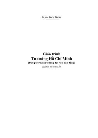 Giáo trình Tư tưởng Hồ Chí Minh (Bản mới)