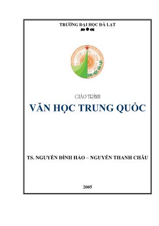 Giáo trình Văn học Trung Quốc (Phần 1)