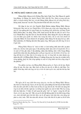 Giáo trình Văn học Việt Nam thế kỷ XVII - XIII (Phần 2)