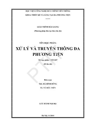 Giáo trình Xử lý và truyền thông đa phương tiện