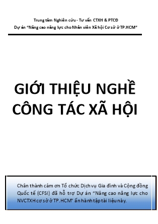 Giới thiệu nghề Công tác xã hội