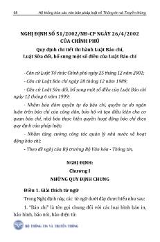 Hệ thống các văn bản pháp luật về báo chí (Phần 2)