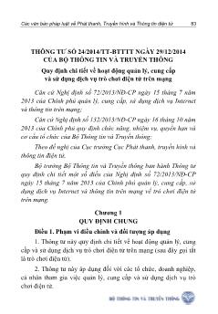 Hệ thống các văn bản pháp luật về phát thanh, truyền hình và thông tin điện tử (Phần 2)