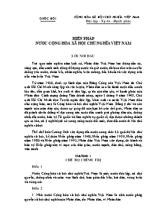 Hiến pháp Nước Cộng hòa Xã hội Chủ nghĩa Việt Nam