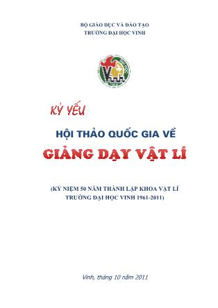 Hội thảo quốc gia về Giảng dạy Vật lí