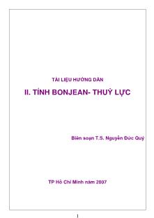 Hướng dẫn Tính Bonjean - Thuỷ lực