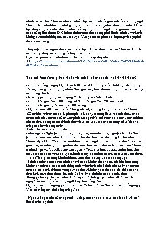 Kinh nghiệm học tốt Tiếng Anh