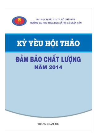 Kỷ yếu hội thảo - Đảm bảo chất lượng năm 2014