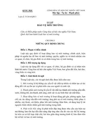 Luật Bảo vệ môi trường