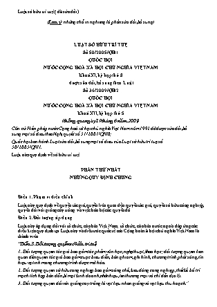 Luật sở hữu trí tuệ (Mới nhất)