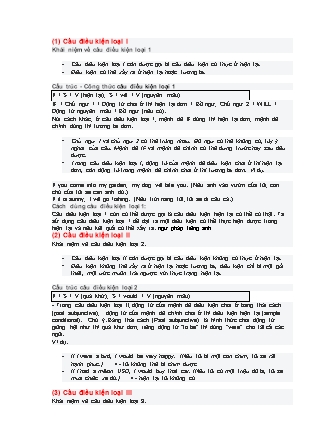Lý thuyết và bài tập về câu điều kiện