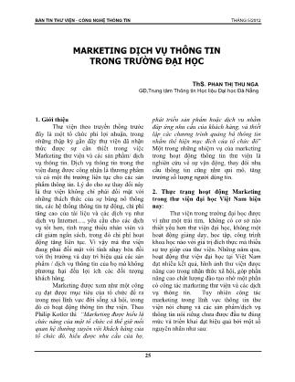 Marketing dịch vụ thông tin trong trường đại học