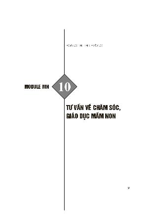 Module Mầm non 10: Tư vấn về chăm sóc, giáo dục mầm non - Hoàng Thị Thu Hương