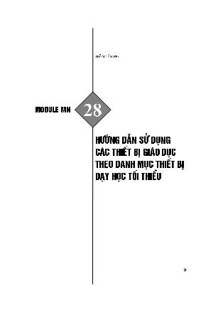 Module Mầm non 28: Hướng dẫn sử dụng các thiết bị giáo dục theo danh mục thiết bị dạy học tối thiểu - Trần Yến Mai
