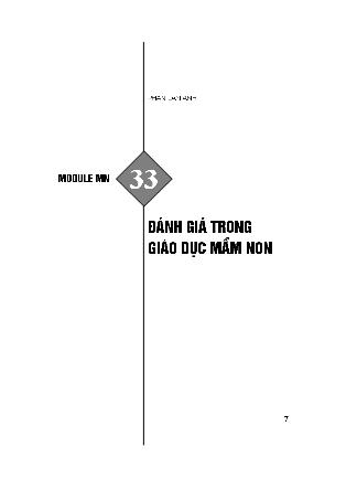 Module Mầm non 33: Đánh giá trong giáo dục mầm non - Phan Lan Anh