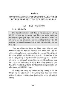 Một số vấn đề chung về đổi mới phương pháp dạy học ở trường trung học phổ thông (Phần 2)