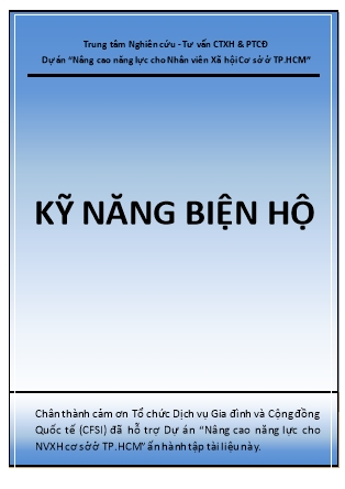 Năng động nhóm - Kỹ năng biện hộ
