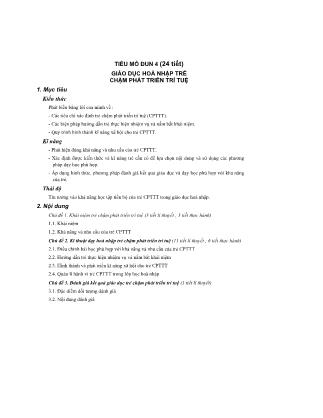 Phương pháp dạy học sinh khuyết tật hòa nhập (Phần 2)