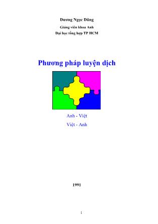 Phương pháp luyện dịch tiếng Anh (Phần 1)