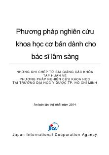 Phương pháp nghiên cứu khoa học cơ bản dành cho bác sĩ lâm sàng (Phần 1)
