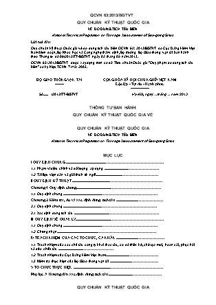 Quy chuẩn kỹ thuật quốc gia về đo dung tích tàu biển