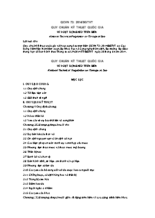 Quy chuẩn kỹ thuật quốc gia về hoạt động kéo trên biển