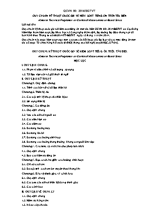 Quy chuẩn kỹ thuật quốc gia về kiểm soát tiếng ồn trên tàu biển