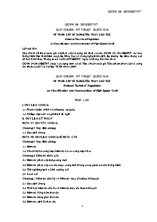 Quy chuẩn kỹ thuật quốc gia về phân cấp và đóng tàu thuỷ cao tốc