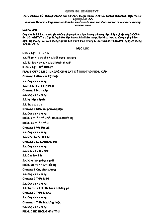 Quy chuẩn kỹ thuật quốc gia về quy phạm phân cấp và đóng phương tiện thủy nội địa vỏ gỗ