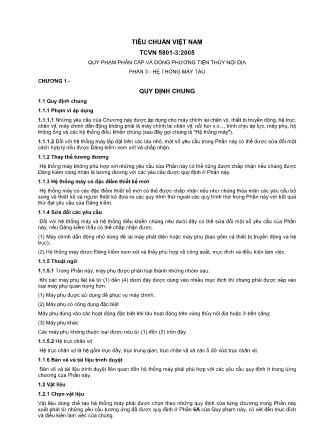 Quy phạm phân cấp và đóng phương tiện thủy nội địa - Phần 3: Hệ thống máy tàu